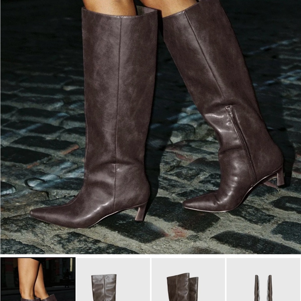 Elegant Brown Knee-High Women's Boots